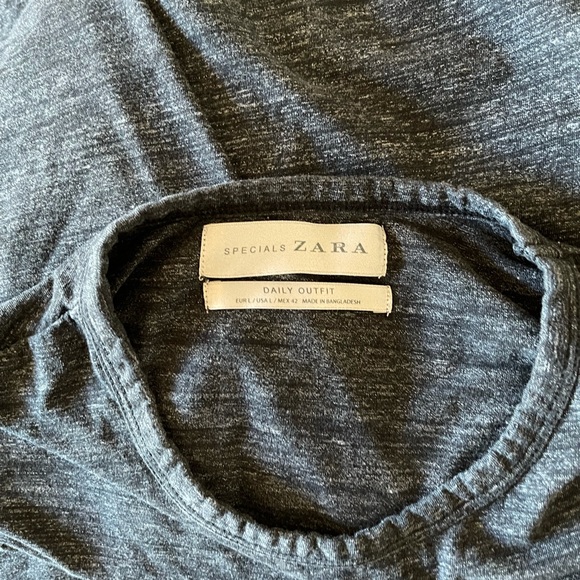 Zara Shirt Grey Size Large - Picture 3 of 5